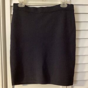 Valerie Stevens Petite Women’s Black Merino Wool Skirt Elastic Waist Size PM